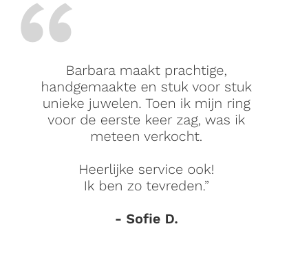Tineke haar recentie over haar juweel